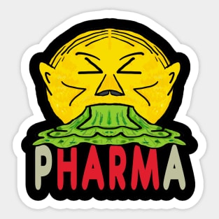 Anti Big Pharma Vomit Sticker